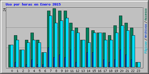 Uso por horas en Enero 2015