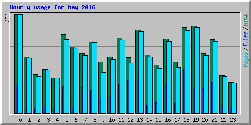 Hourly usage for May 2016