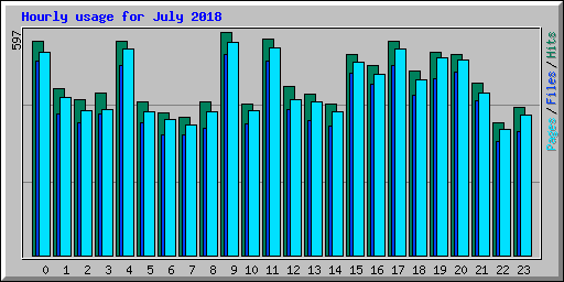 Hourly usage for July 2018