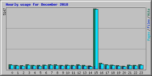 Hourly usage for December 2018