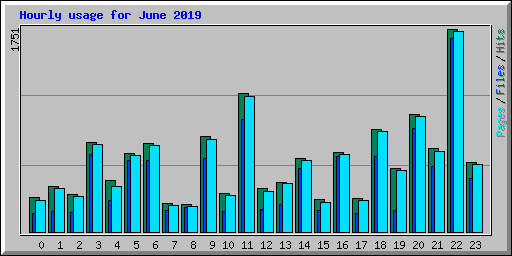 Hourly usage for June 2019