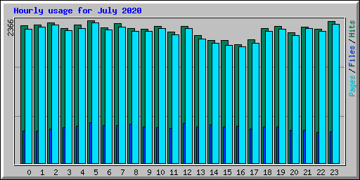 Hourly usage for July 2020