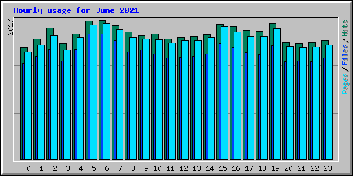 Hourly usage for June 2021