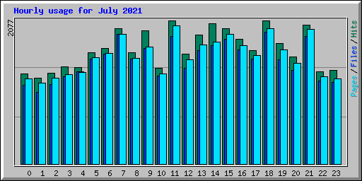 Hourly usage for July 2021