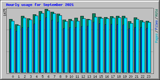 Hourly usage for September 2021