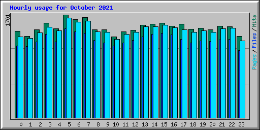 Hourly usage for October 2021