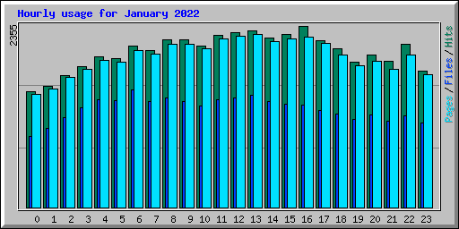 Hourly usage for January 2022