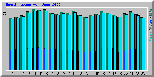 Hourly usage for June 2022