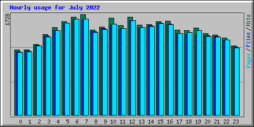 Hourly usage for July 2022