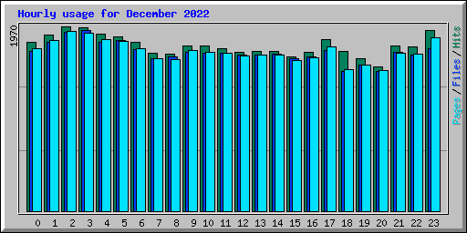 Hourly usage for December 2022