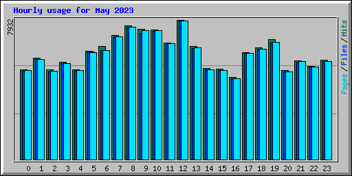 Hourly usage for May 2023